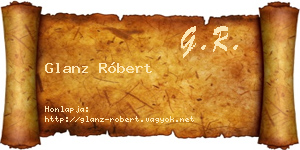 Glanz Róbert névjegykártya